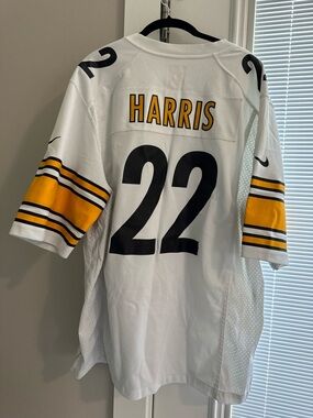 Najee Harris NFL White On-Field Jersey with NFL Shield